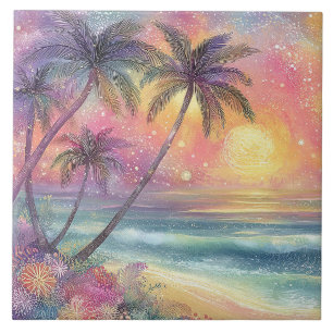 Dreamy & tropical beachscape tile