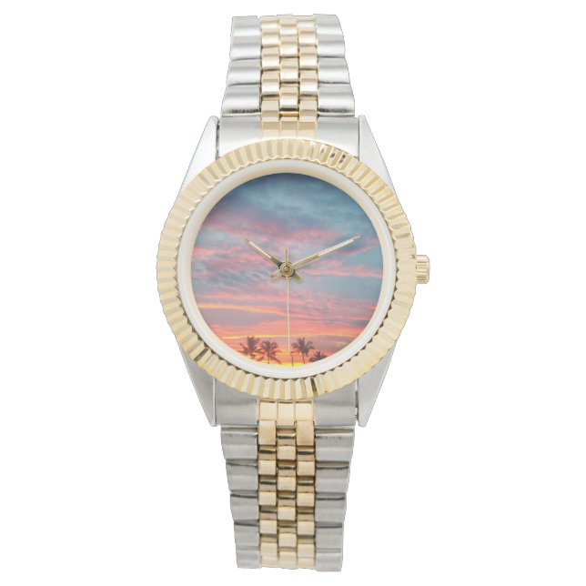 Dreamy Tropical Sunset Watch (Front)