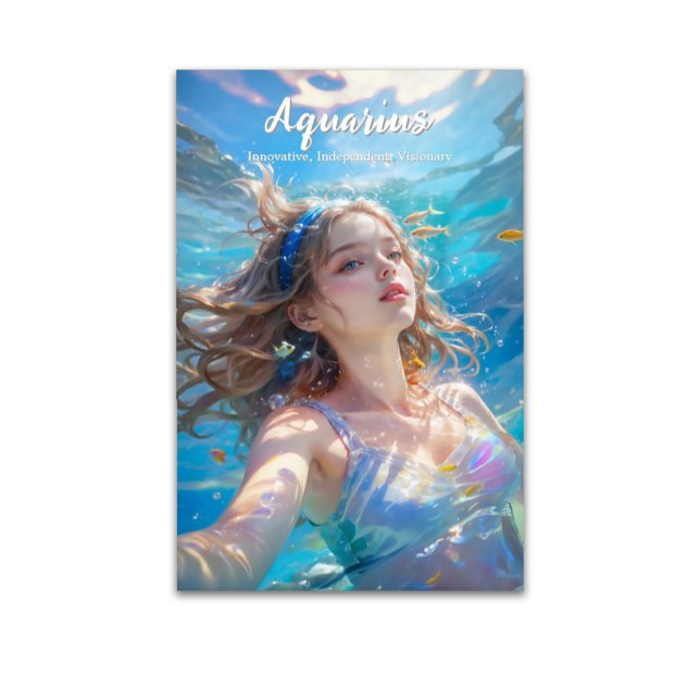Dreamy Underwater Portrait Wall Art  (aquarius wall art poster)