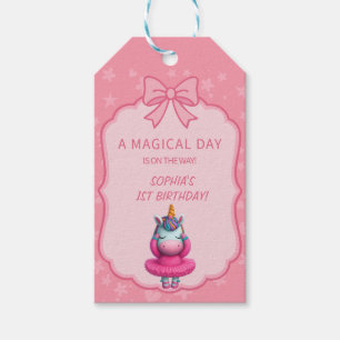 Dreamy Unicorn Ballerina Invitation Gift Tags
