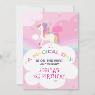 Dreamy Unicorn Birthday Invitation