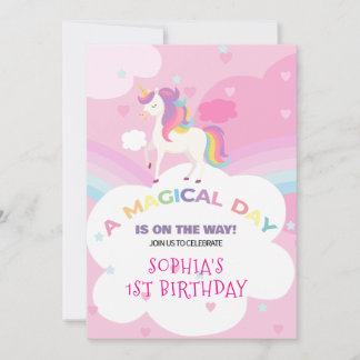 Dreamy Unicorn Birthday Invitation