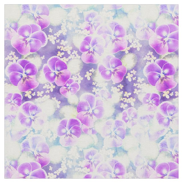 Dreamy Violet Pattern Fabric (Close Up)