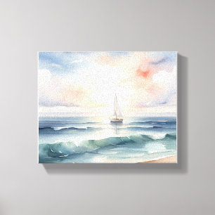 Dreamy water colour effect Stretched Canvas Print