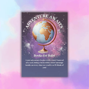 Dreamy Watercolor Adventure Awaits Baby Shower Enclosure Card