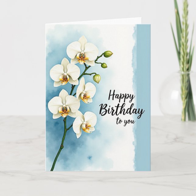 Dreamy Watercolor Birthday Card (Front)