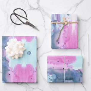 Dreamy Watercolor Bridal Gift Wrapping Paper Sheet