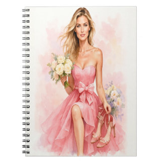 Dreamy Watercolor Bride Notebook