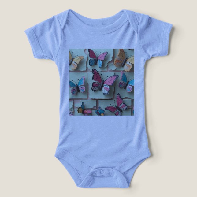 Dreamy Watercolor Butterfly T-Shirt for Baby (Design Front)