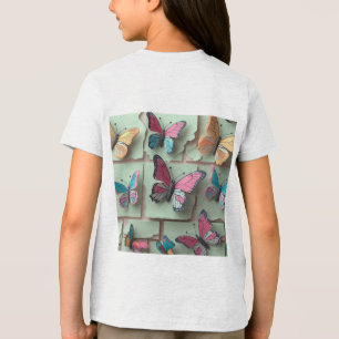 Dreamy Watercolor Butterfly T-Shirt for kids Tri-Blend Shirt