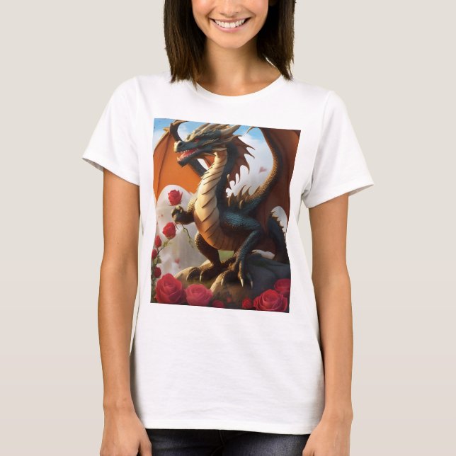 Dreamy Watercolor Dragon T-Shirt (Front)