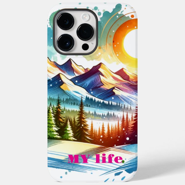 Dreamy Watercolor Sunset,iPhone / iPad case (Back)