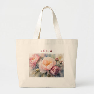 Dreamy Watercolor Wedding Flowers Tote Bag