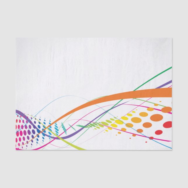 Dreamy Watercolor Whimsical Tissue Paper (Front)