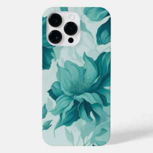 Dreamy Watercolour Flower Pattern Teal – Elegant  iPhone 14 Pro Max Case