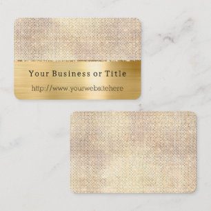 Dreamy White Glitzy Gold Sparkle Business Card