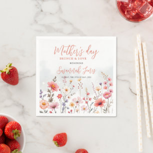 Dreamy Wildflowers Field Mothers Day Event Napkin