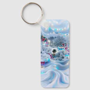 Dreamy Winter Wonderland Lights Key Ring