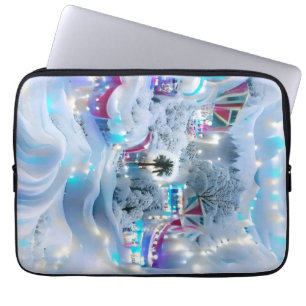 Dreamy Winter Wonderland Lights Laptop Sleeve