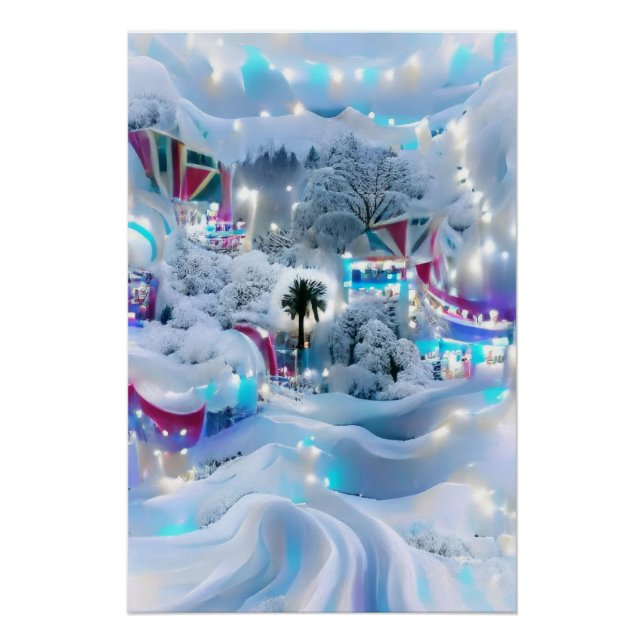 Dreamy Winter Wonderland Lights Poster (Front)