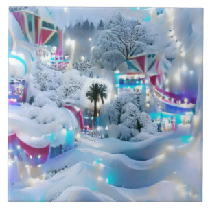 Dreamy Winter Wonderland Lights Tile