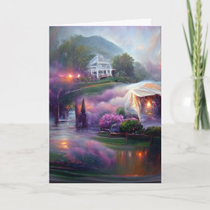 Dreamy Wisteria at the house one the hill Card