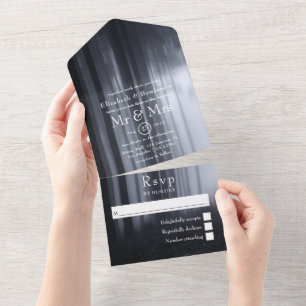 Dreamy Woodland Forest Wedding All In One Invitation