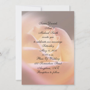 Dreamy Yellow Rose Floral Wedding  Invitation