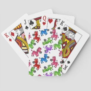 Dreamy Zebra World Playing Cards