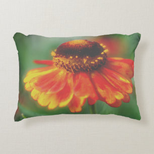 Dreamy Zinnia Flower  Decorative Cushion