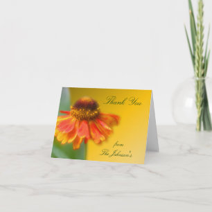 Dreamy Zinnia Flower Thank You Card