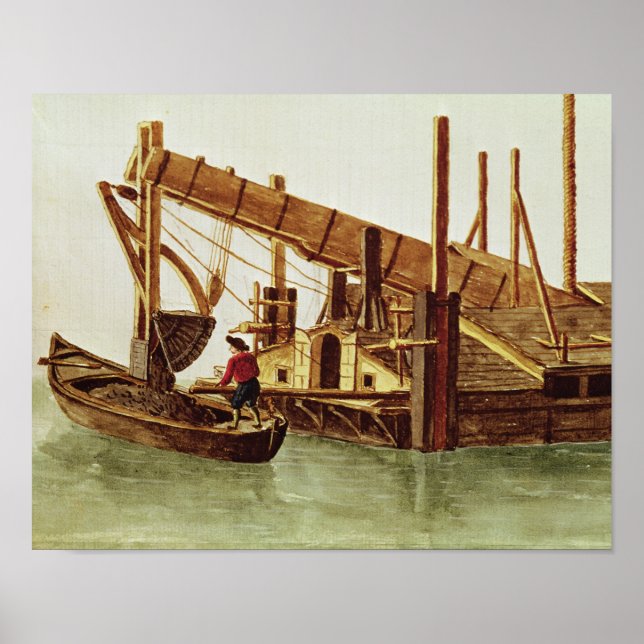 Dredging a canal poster (Front)