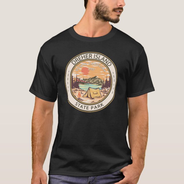 Dreher Island State Park South Carolina Badge T-Shirt (Front)