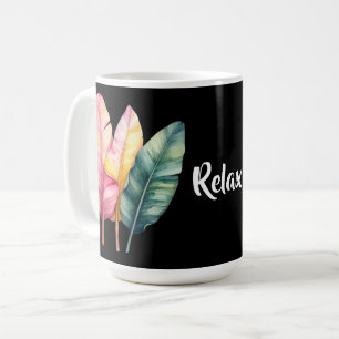 Drei Bananen Blätter in Pastellfarben Coffee Mug