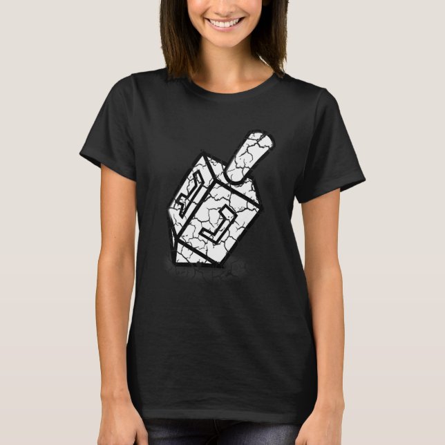 Dreidel Distressed T-Shirt (Front)