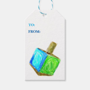 Dreidel Gift Tag-Vertical Tags