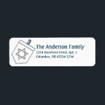 Dreidel Hanukkah Address Labels d9<br><div class="desc">a pretty Hanukkah holiday (or every day) design ...  All necessary licenses have been purchased and are on file. Images on this site are NOT public domain. You may not copy,  duplicate,  alter or scan these designs,  images,  illustrations,  photography,  art and writing.</div>