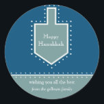 Dreidel Hanukkah Gift Message Sticker<br><div class="desc">A Star of David outlined by white dotts serves as a frame for your holiday personal message. What a great Hanukkah sticker to place on gifts for your child's teacher,  the mailman,  doorman or delivery person. Available in alternate colours with matching products.       


com</div>