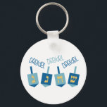 Dreidel Key Ring<br><div class="desc">Deck the halls and the rest of your home in Hanukkah cheer with this design on your holiday projects.</div>