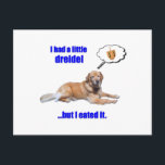 DreidelDog Postcard<br><div class="desc">funny Hanukkah design... dog "had a little dreidel,  but eated it"</div>