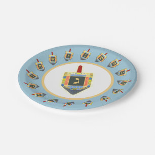 Dreidels Paper Plate