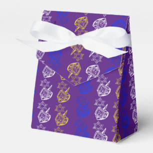 Dreidels + Stars Favor Box