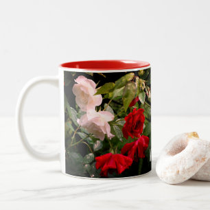 Drenched Roses Personalised  Two-Tone Coffee Mug
