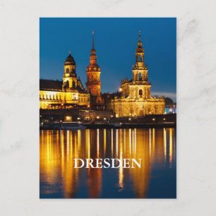 Dresden at Night Postcard
