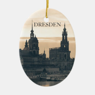 Dresden at Sunset Ceramic Tree Decoration