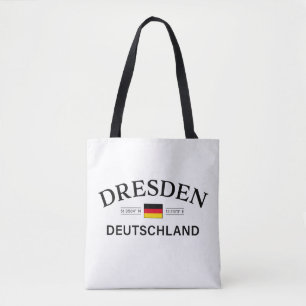 Dresden Deutschland Coordinates German Tote Bag