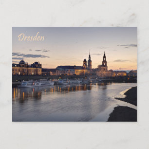 Dresden Elbe view Postcard