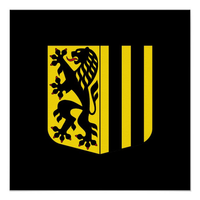 Dresden emblem Germany flag symbol coat arms Poster (Front)