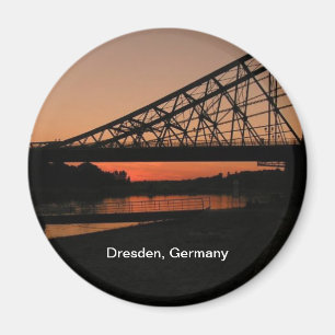 Dresden, Germany: Blue Wonder Bridge Magnet