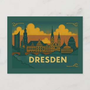 Dresden Germany City Art Postcard